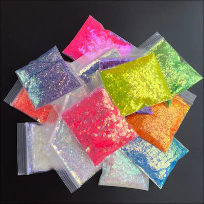 20g/Bag Chunky Iridescent Nail Glitter Colorful Opal Mermaid Epoxy - Other