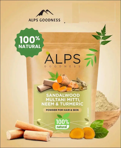 Alps Goodness Sandalwood Multani Mitti Neem & Turmeric Powder - 50GM / NA - Bath Beauty