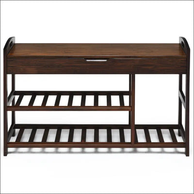 Bamboo Boot Storage Bench - Home & Garden