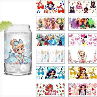 Cartoon Princes Series Easy peel waterproof DIY Decals 3D transfers - Other
