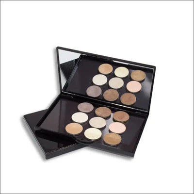 Magnetic pallette box for organizing metal pan makeup products.