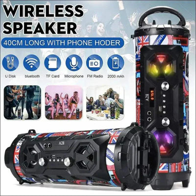 Bluetooth Speaker with FM Radio – Portable Loud & Stylish Sound bombox - Audio Video