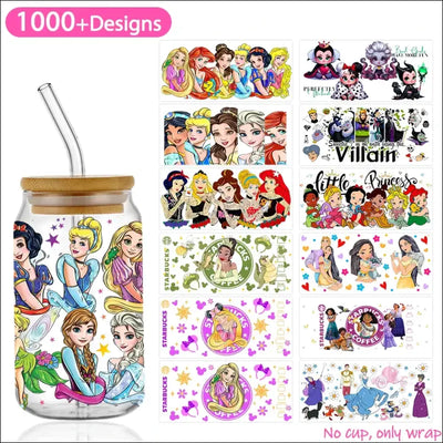 Princess High Quality UV DTF Printer Cup Wrap Transfers 16oz - Other