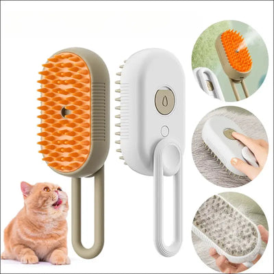 Steamy Cat Brush 3 in 1 Electric Anti-splashing with Steam - Pets